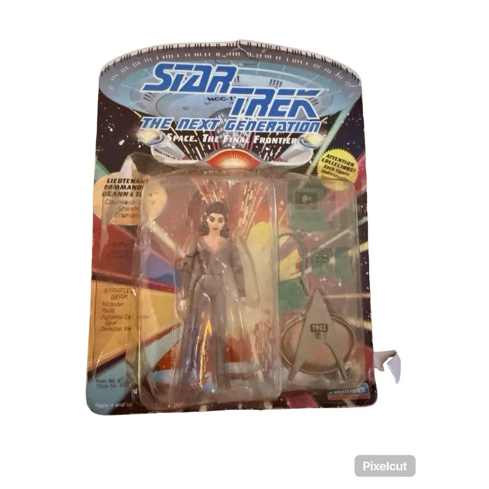 Star Trek Geordi La Forge Deanna Troi Action Figures Lot 2 New Other